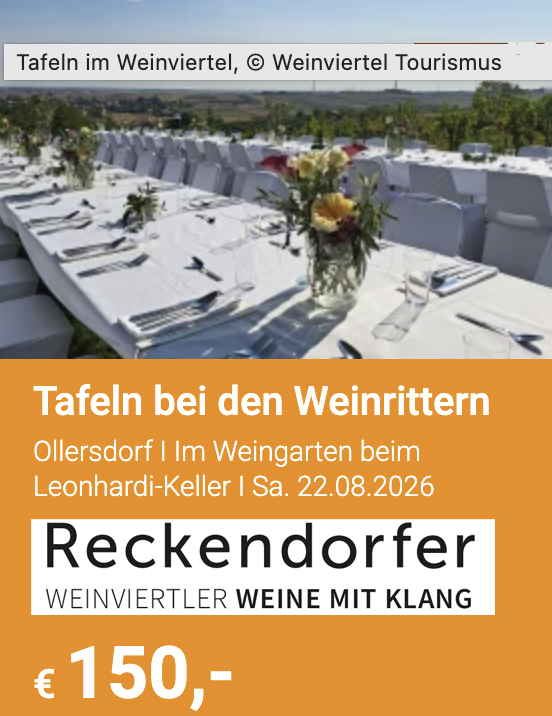 Tafeln im Weinviertel